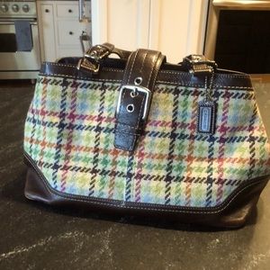 Fun wool plaid Coach bag for fall
